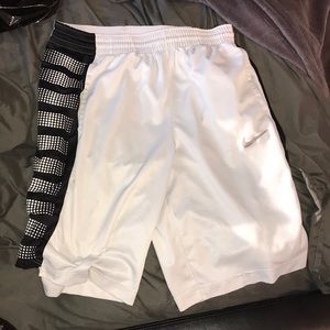 White Nike Dri-Fit Basketball Shorts